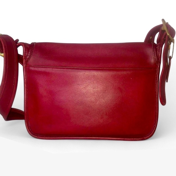 COACH PATRICIA SCHNEIDER'S Red Glove Tanned Crossbody Shoulder Bag VTG 9951 COA - Picture 16 of 17